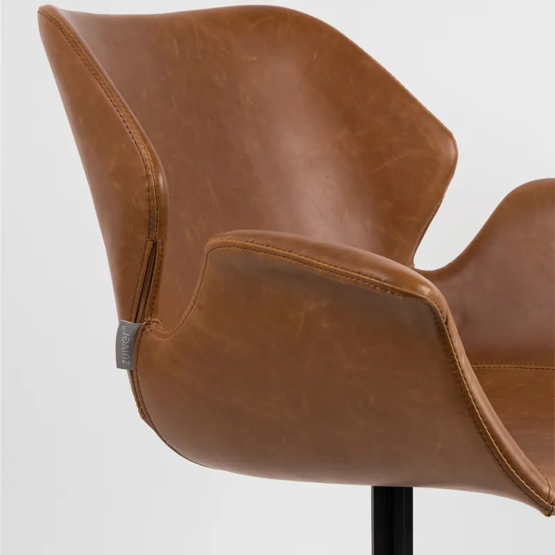Zuiver Nikki Design Stoel Bruin Kunstleer