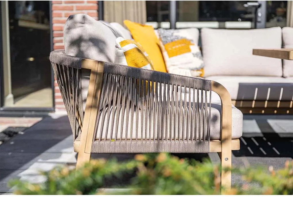 Garden Impressions Alora lounge dining set 5-delig links - grey sand
