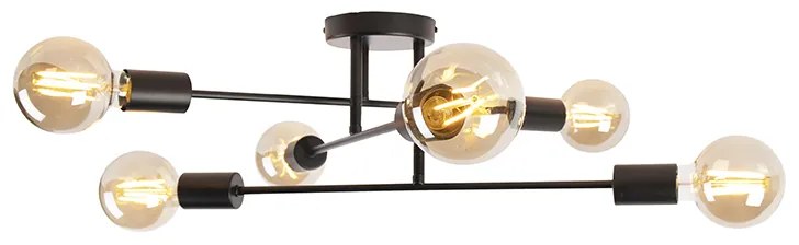 Smart plafondlamp zwart 6-lichts incl. Wifi G95  - Sydney
