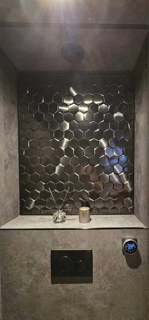 SPC Betonlook Wandpaneel MAT Dark 260x96x0.3cm | Badkamer Wandpanelen