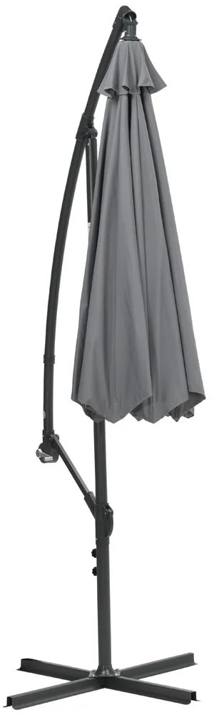 Garden Impressions Athene zweefparasol Ø300 cm - licht grijs