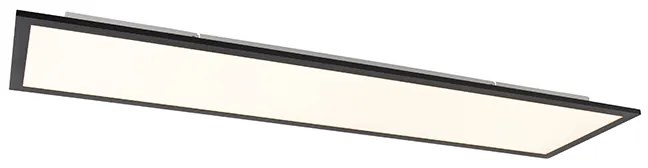 Modern LED paneel zwart 120 cm incl. LED dim to warm - Liv