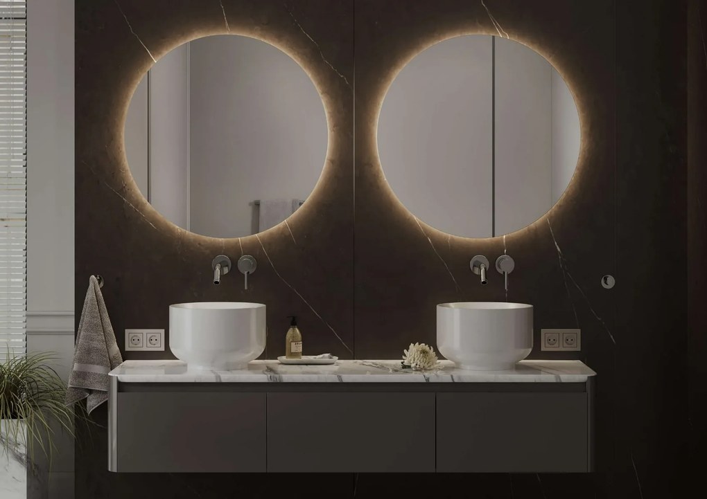 Martens Design Rotondo spiegel met LED verlichting, spiegelverwarming en sensor 120cm