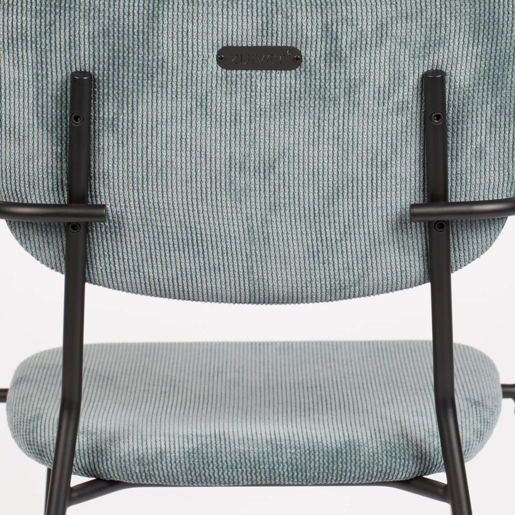 Zuiver Benson Design Stoel Met Armleuningen Grijsblauw