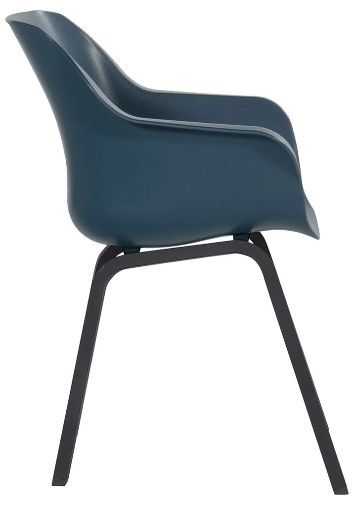 Set van 4 - Hartman Sophie Element dining armstoel - Steel Blue - Alu poot OP=OP