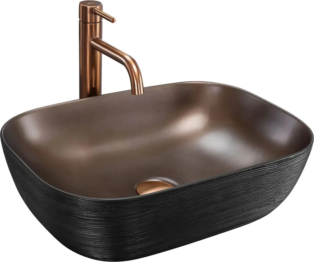 Opzetwastafel Rea Belinda COPPER BRUSH / Black