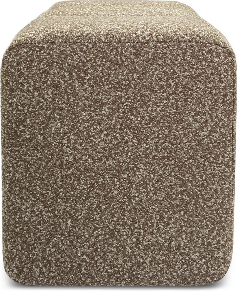 Halbankje Zachte Stof Taupe 72 Cm