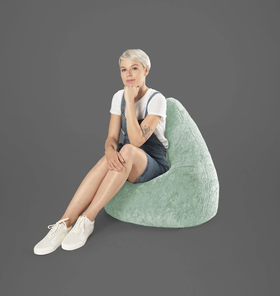 BeanBag Fluffy XL - Mintgroen