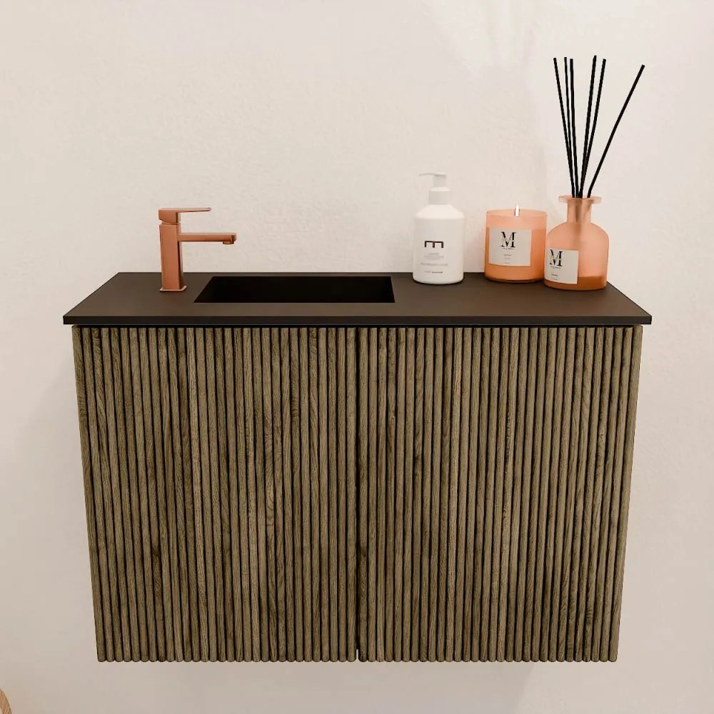 Mondiaz Joya 60cm toiletmeubel dusk met wastafel faye links 1 kraangat urban