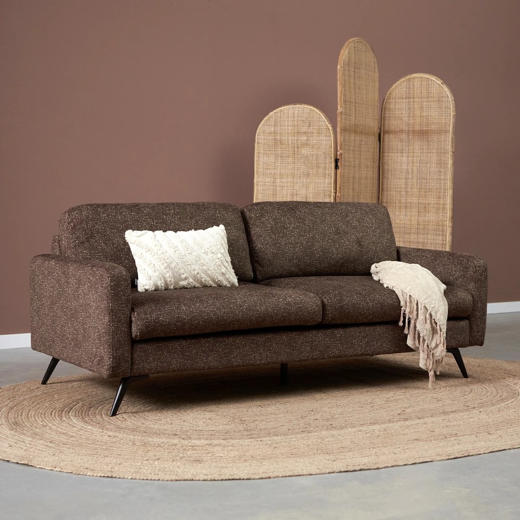 Moderne 3-zits Bank Bruine Stof