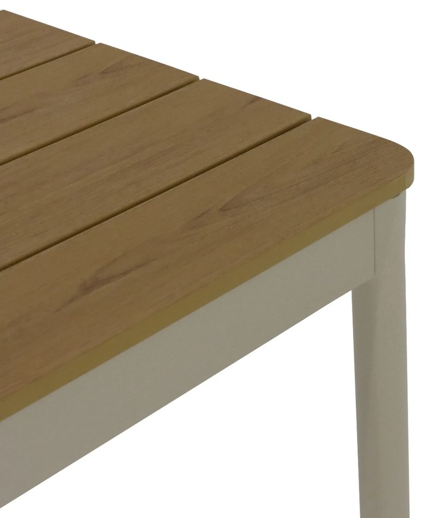 Dining Tuintafel rechthoekig 200 x 103 cm Aluminium Taupe Santika Mind