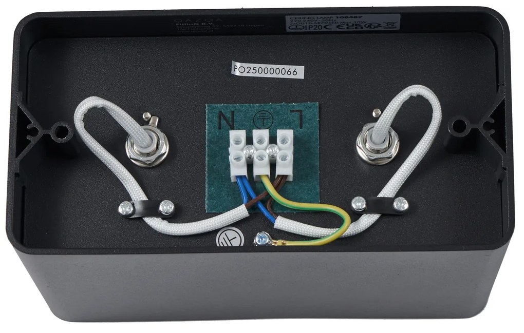 Design opbouwspot zwart GU10 70mm 2-lichts draai- en kantelbaar - Vox