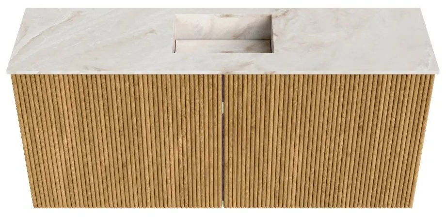 Mondiaz Joya DLux 90cm toiletmeubel oak met wastafel faye midden zonder kraangat frappe