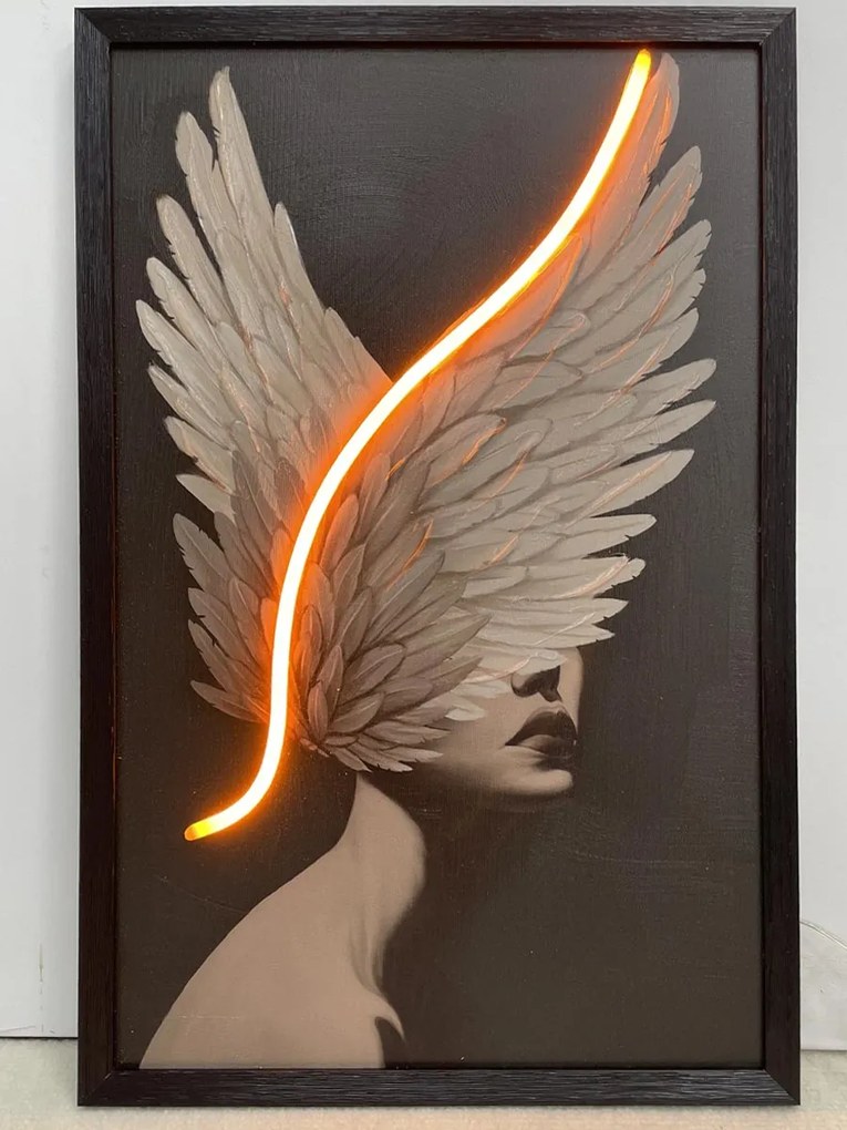 Neon Feather Art