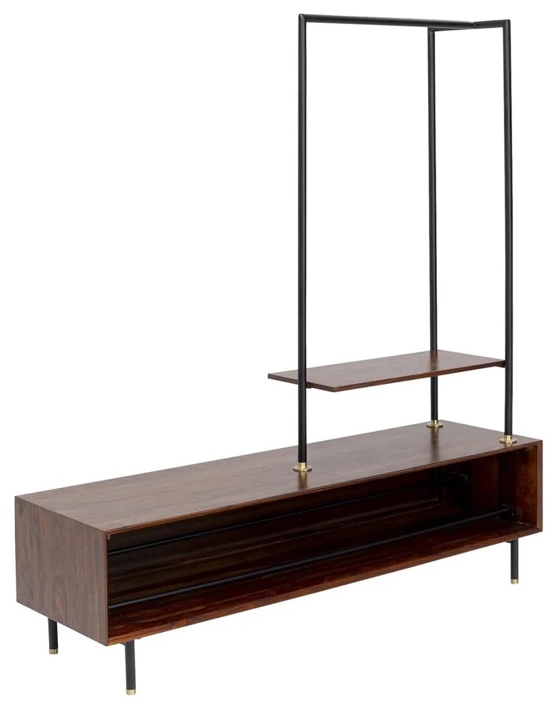 Kare Design Ravello Sheesham Schoenenkast Met Roede - 160x45x174.5cm.