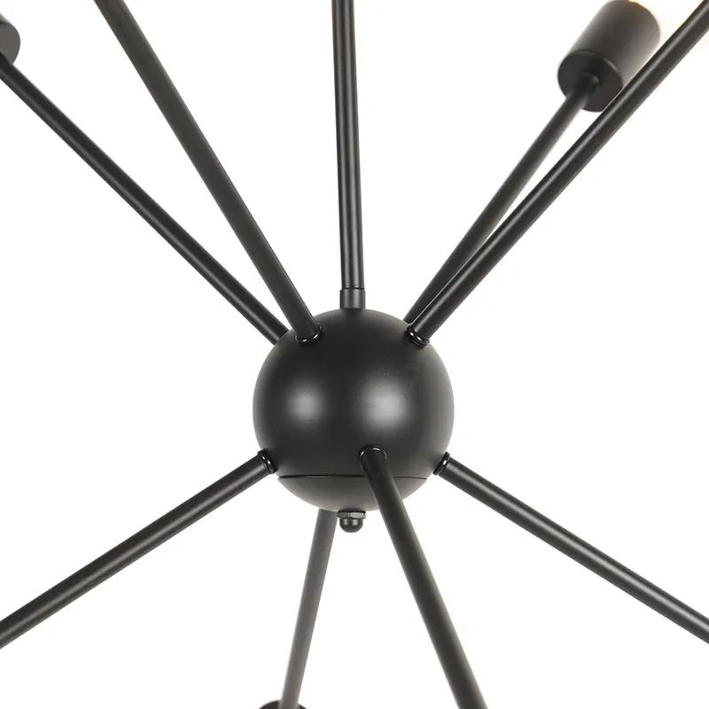 Design hanglamp zwart 8-lichts - Sputnik Modern E27 Binnenverlichting Lamp