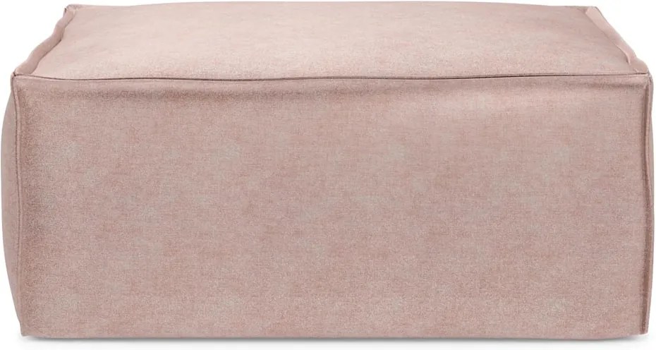 Rivièra Maison - The Jagger Footstool, velvet, blossom - Kleur: roze
