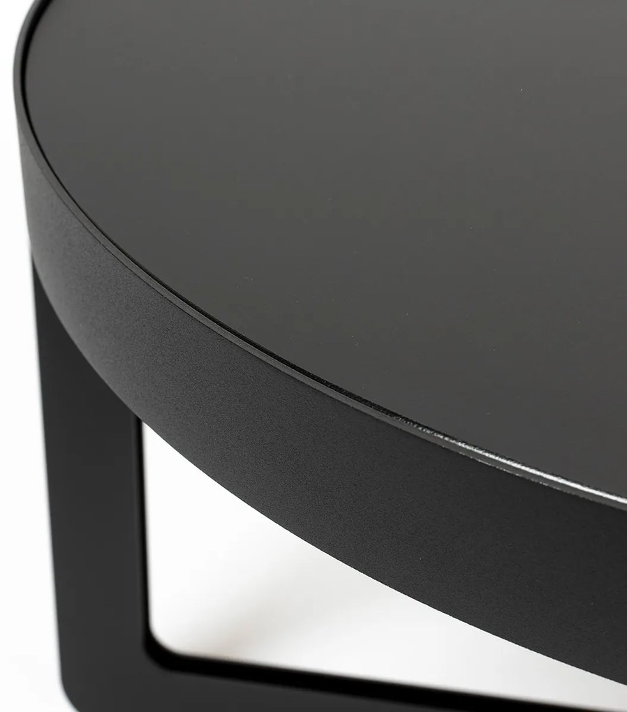 Zuiver Centre Oval Black Ovale Design Salontafel Zwart - 102 X 68cm.