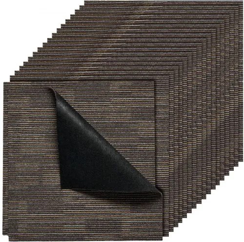 VEVOR Tapijttegels 609,6 x 609,6 x 6 mm, 24 stuks, modulaire tapijtvloer met een oppervlakte van 9 m², tapijtvloer, eenvoudig zelf te vervangen voor woonkamer en kantoor, grijs en bruin