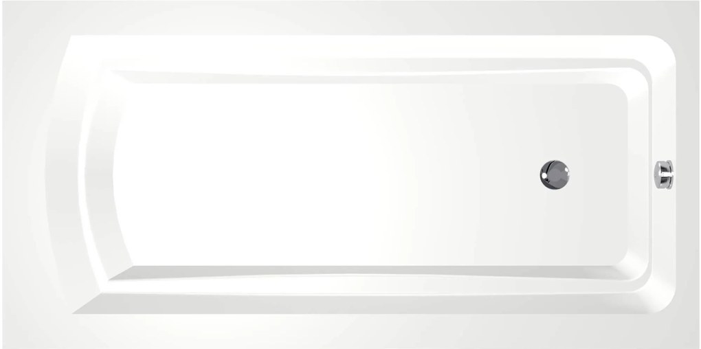 Xenz Bodysize inbouwbad links/rechts 180x90cm glans wit acryl