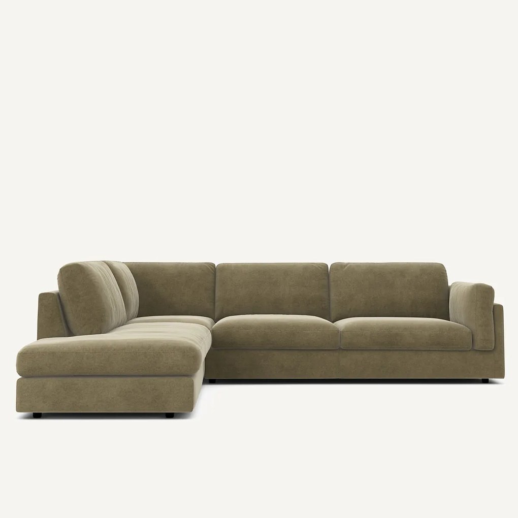 Ombouwbare hoekbank, in linnen fluweel, César