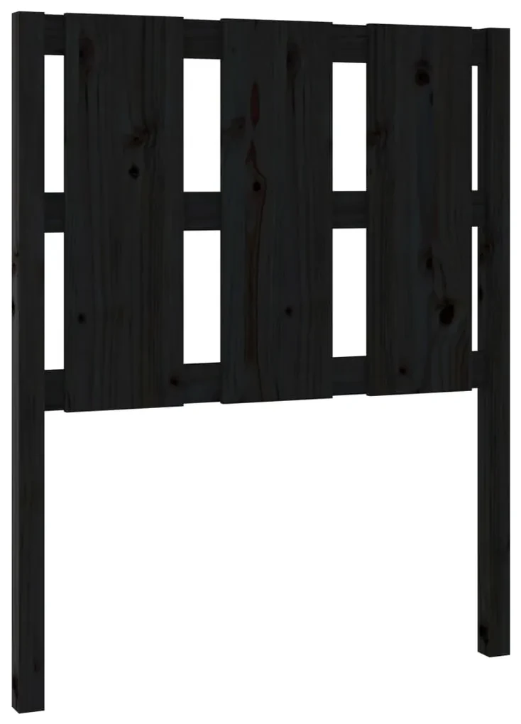 vidaXL Hoofdbord 80,5x4x100 cm massief grenenhout zwart