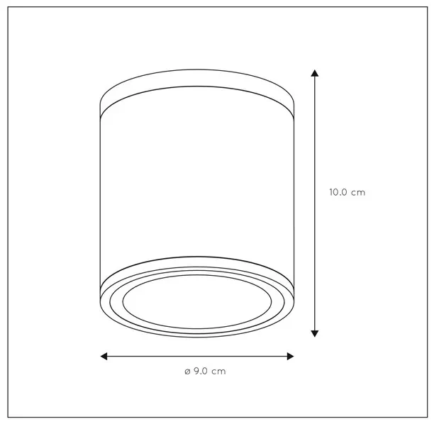 Lucide Aven plafondlamp 50W rond wit