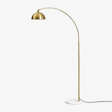 Diala Ijzeren Vloerlamp Goud & ↑200 Cm - Sklum