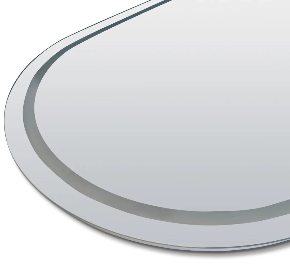 Saniclear Triova ovale spiegel 80x60cm met verwarming, directe en indirecte verlichting