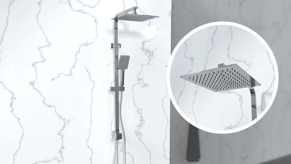 Schutte Silver regendoucheset 3 standen chroom