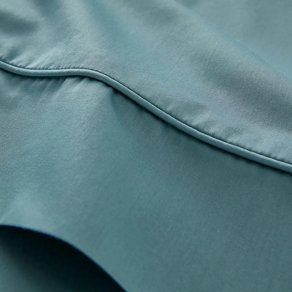 Effen bolstersloop in katoensatijn, Opale