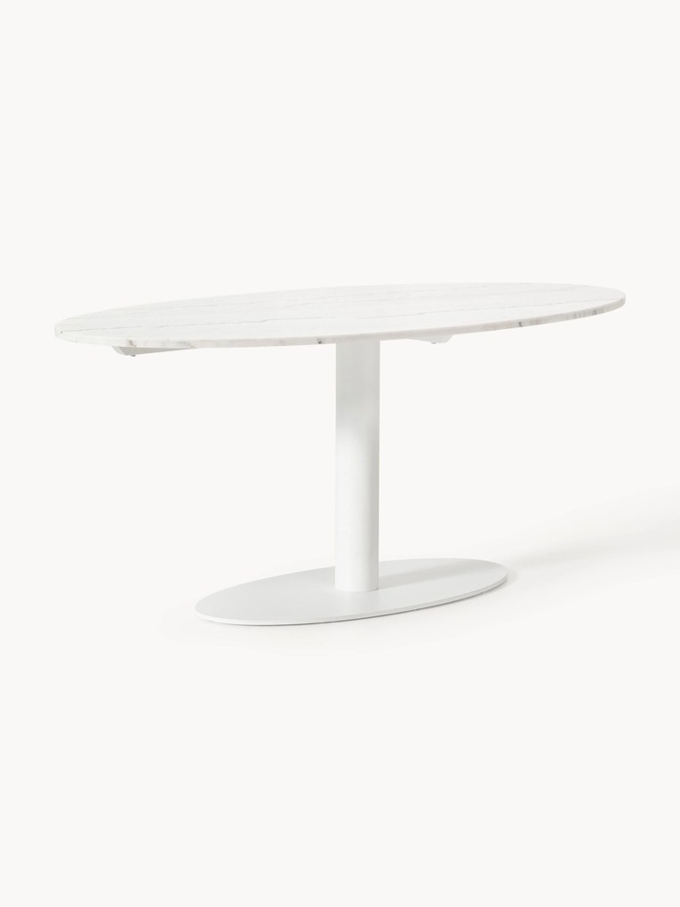 Ovale marmeren eettafel Miley, 180 x 90 cm