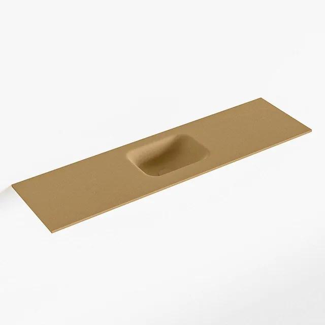 Mondiaz LEX Fontein - 110x30x0.9cm - wasbak midden - zonder kraangaten - voor toiletmeubel - Solid surface - Oro F51122Oro