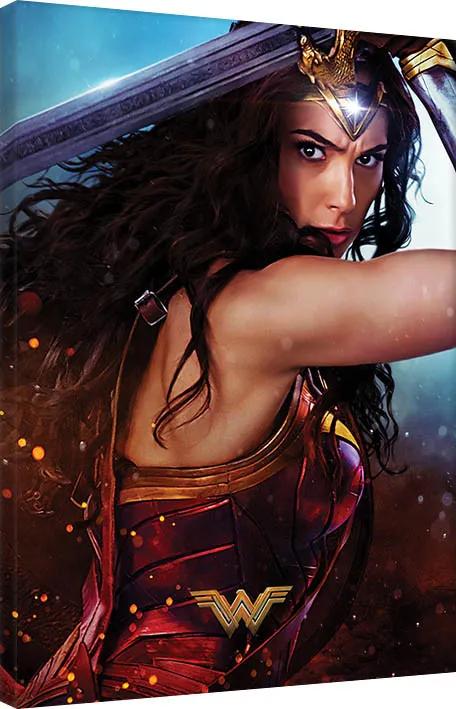 Print op canvas Wonder Woman - Wonder, (60 x 80 cm)