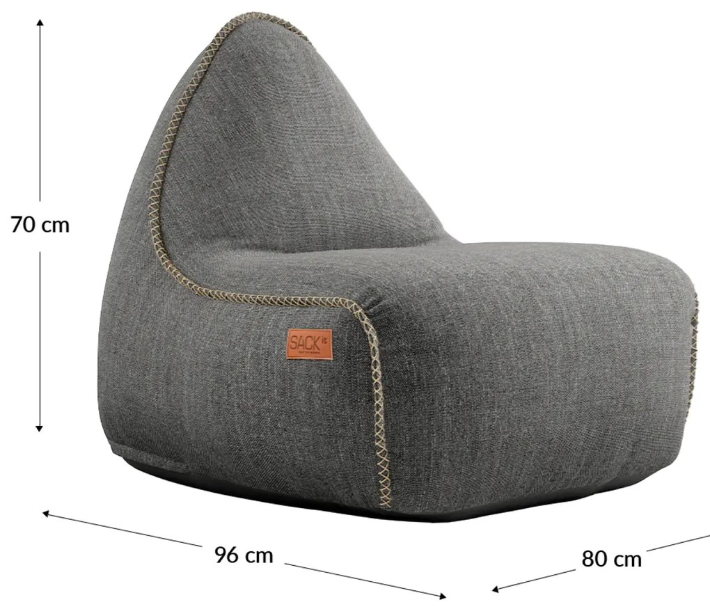 Cobana Lounge Stoel & Pouf Outdoor - Grijs