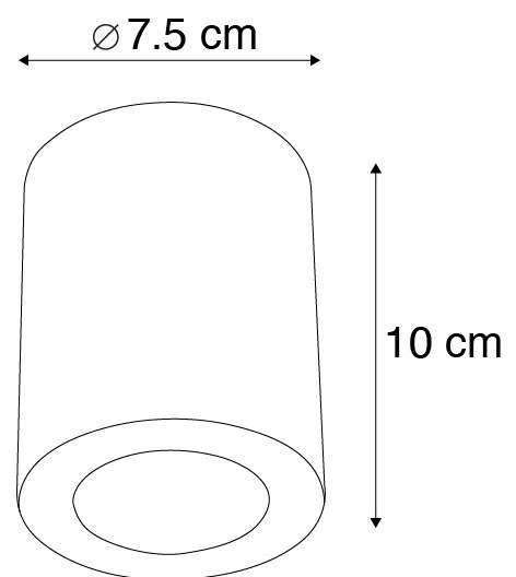 Moderne opbouwspot wit 7,5cm GU10 50mm - Tuba