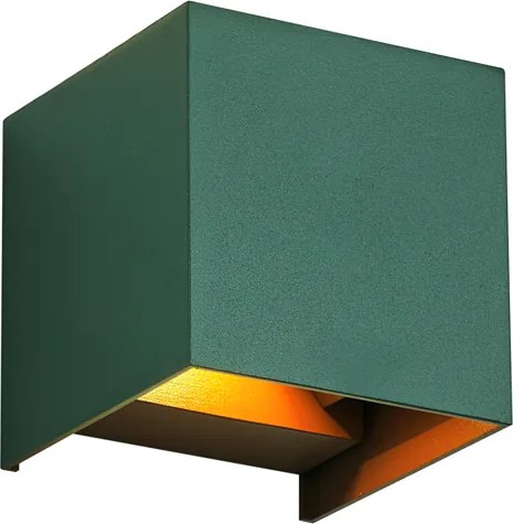 Buiten wandlamp donker groen incl. LED IP54 - Edwin