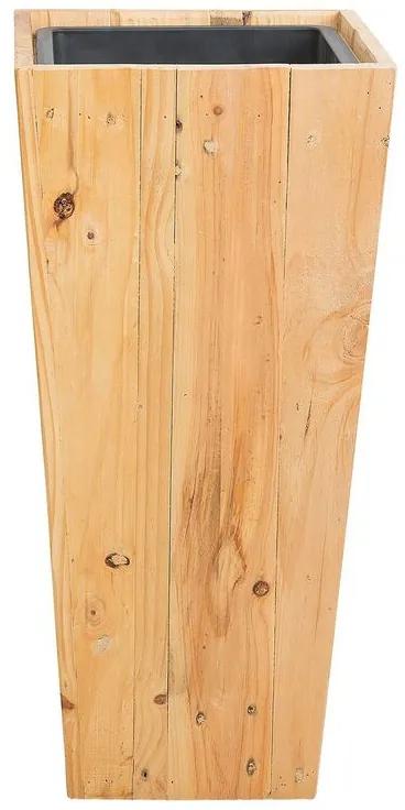 Bloempot hout 28 x 28 x 60 cm LARISA Beliani