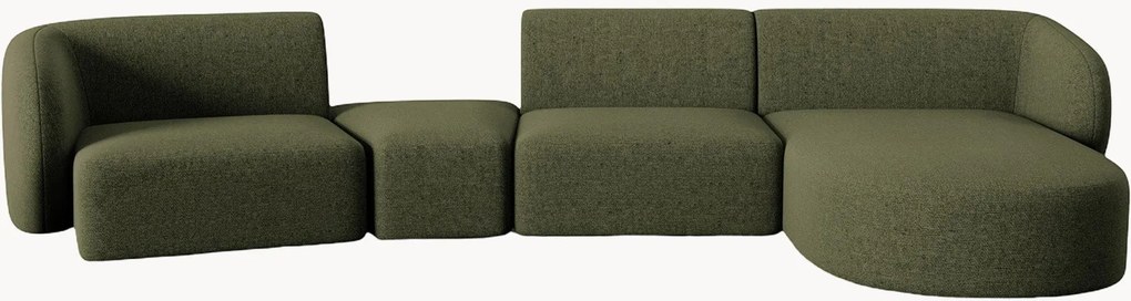 Modulaire chenille hoekbank Paolo (5-zits)