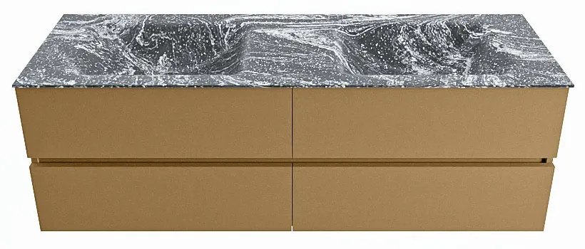 Mondiaz Vica DLux badmeubel 150cm oro 4 lades met wastafel lava dubbel 2 kraangaten