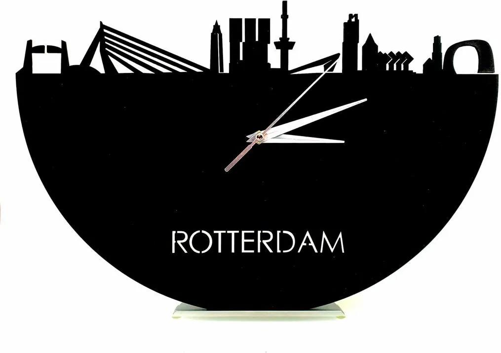 Skyline Klok Rotterdam Black - 40x27 cm