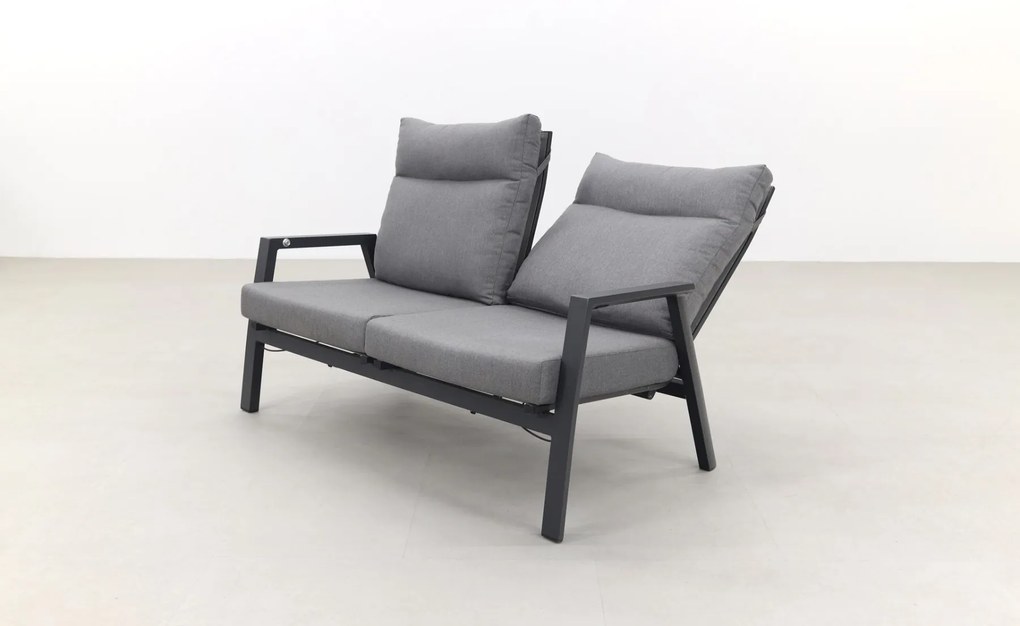 Azoren 2-zitsbank verstelbaar - Antraciet OP=OP