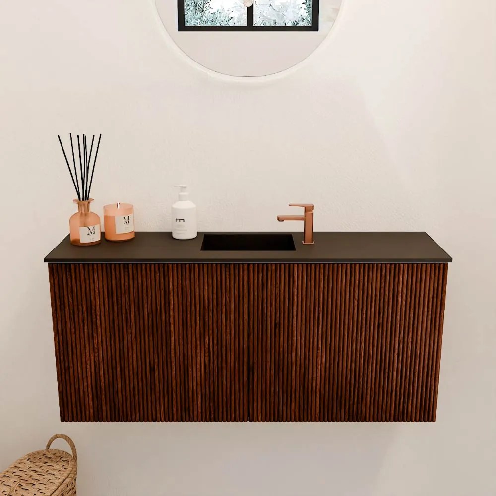 Mondiaz Joya 90cm toiletmeubel ruby met wastafel faye midden 1 kraangat urban