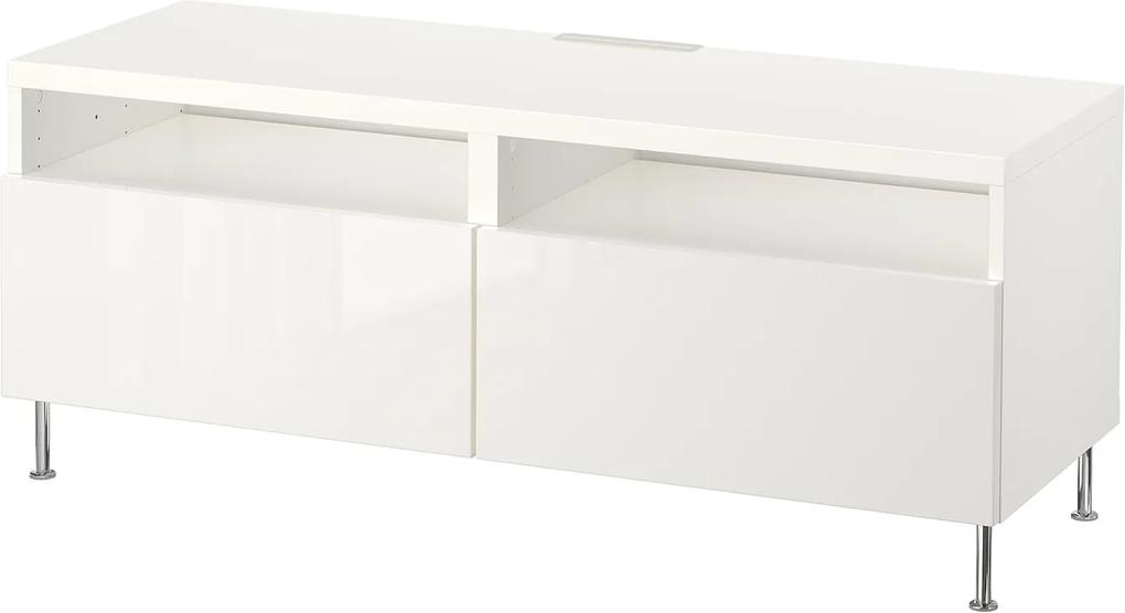 IKEA BESTÅ Tv-meubel met lades Wit/selsviken/stallarp hoogglans/wit Wit/selsviken/stallarp hoogglans/wit - lKEA