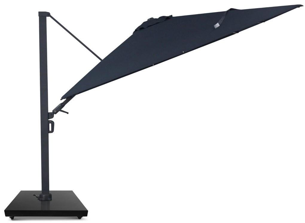 Zweefparasol 3x3m S2 Excellent (excl. voet) Grijs-antraciet Camello Luna LED