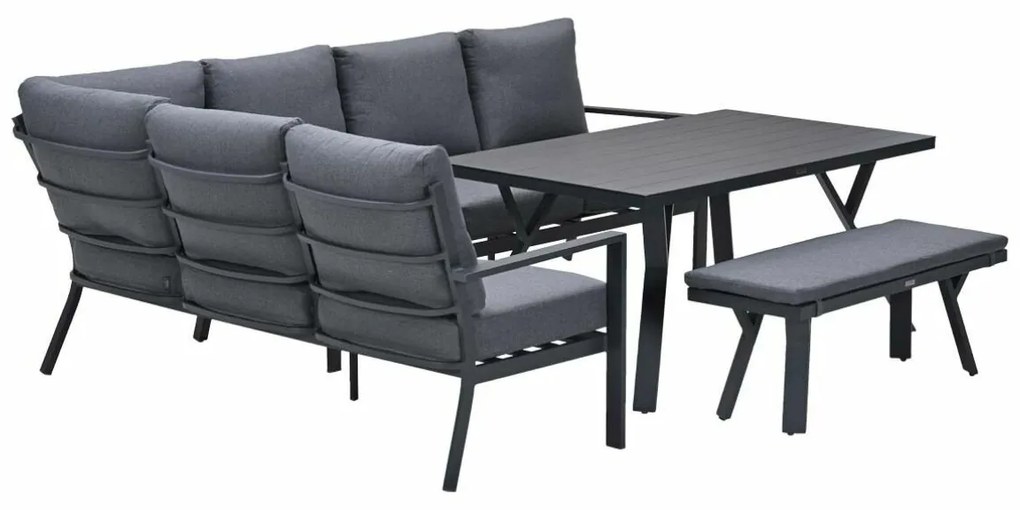 Garden Impressions Senja lounge dining set 4-delig links - mystic grijs