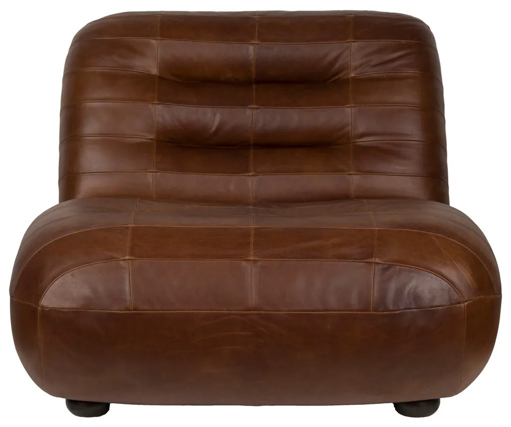 Dutchbone Wyatt Lounge Fauteuil Leer Chocolate