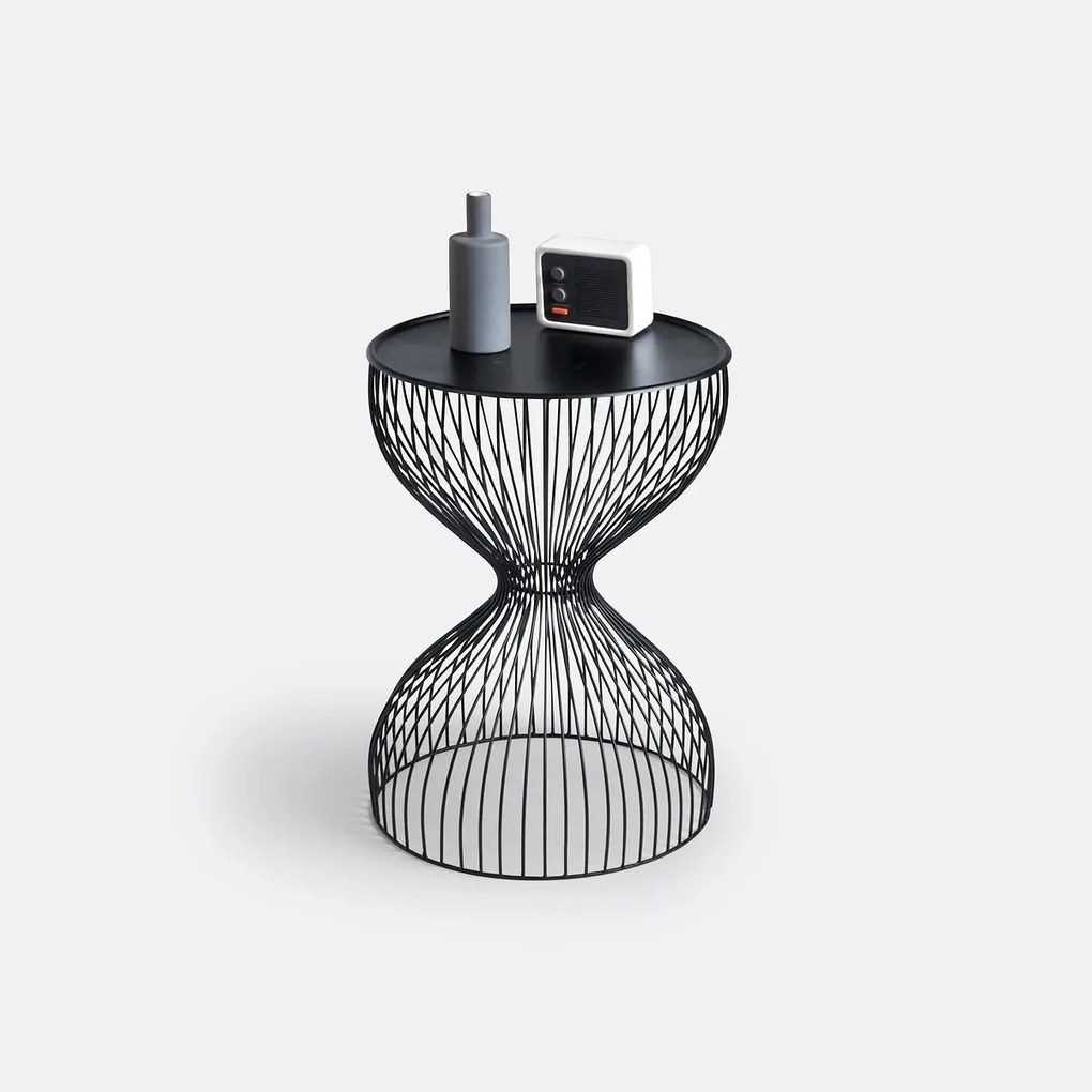 Bijzettafel in staaldraad, Janik