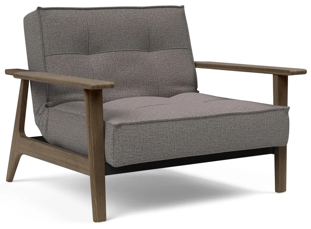 Innovation Living Splitback Frej Smoked Fauteuil Met Gerookt Eiken Armleuningen