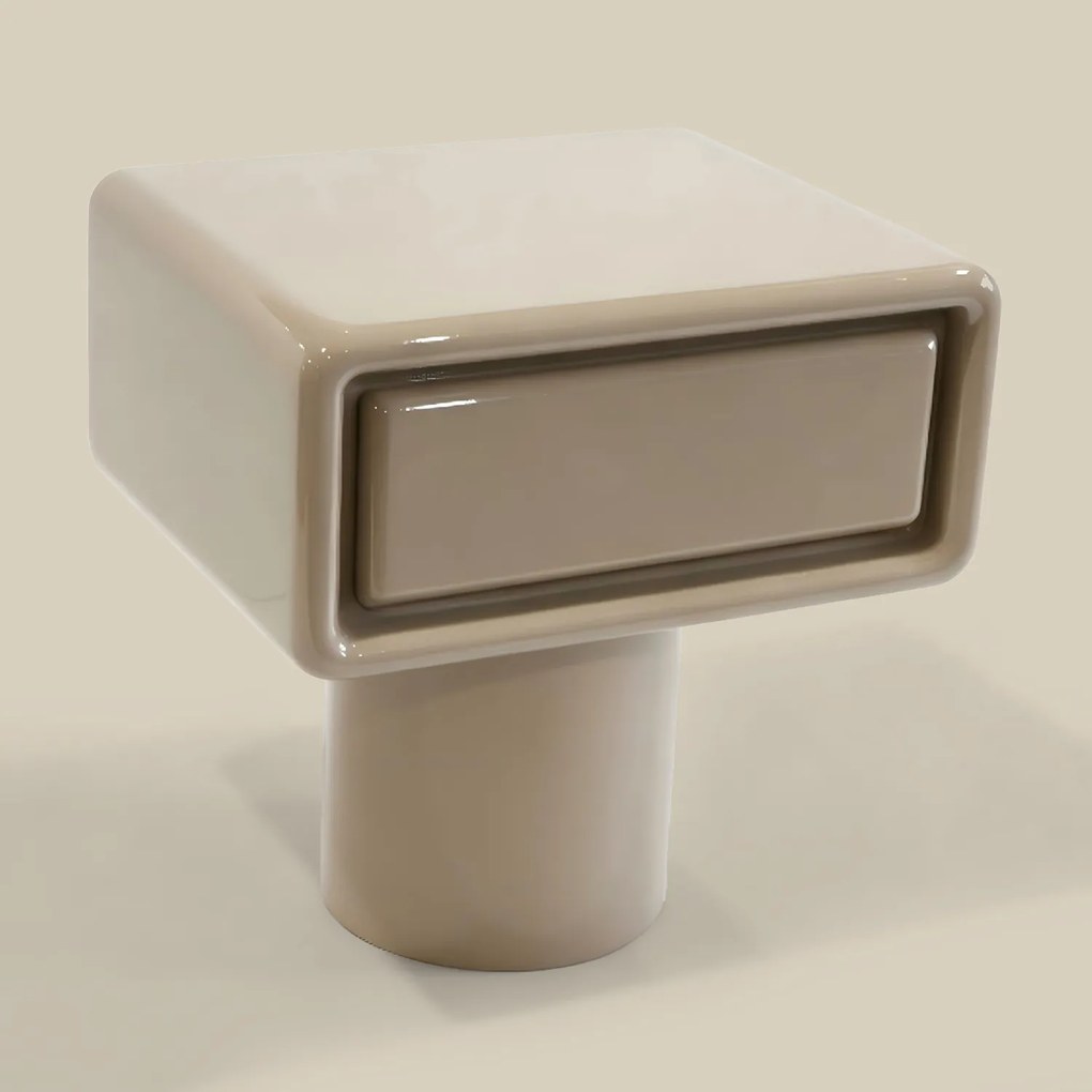 Nachtkastje Hoogglans Beige - 51x39x52cm.
